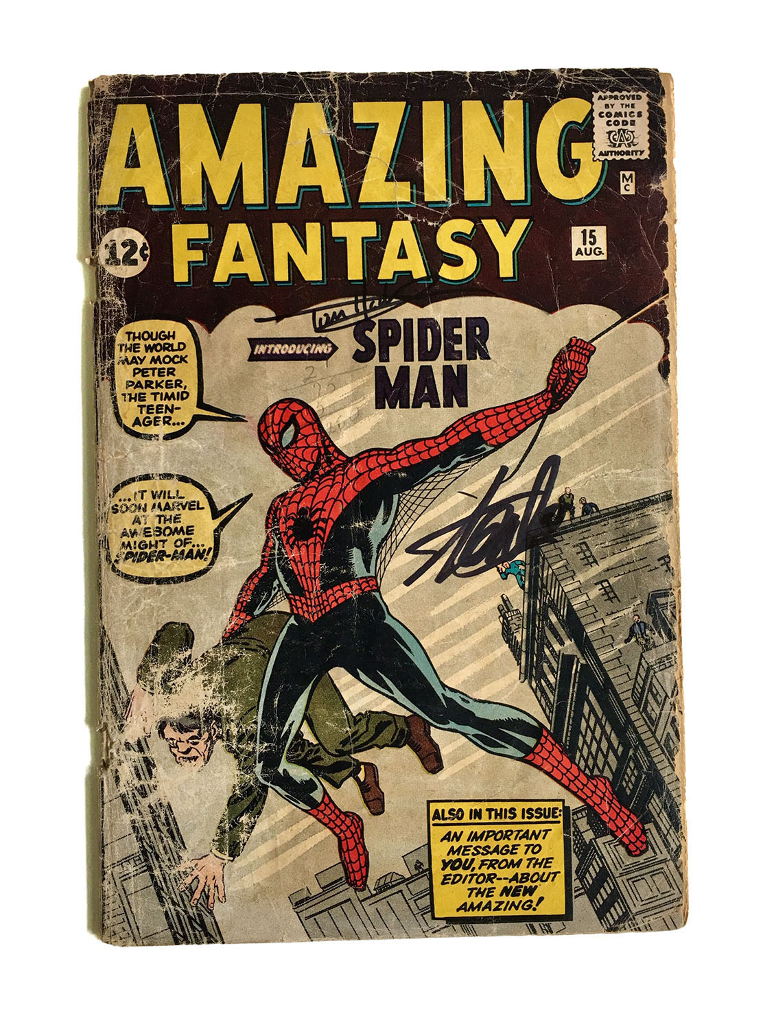 Amazing Fantasy 15 front cover before