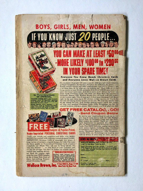 Amazing Fantasy #15 Back Cover Before