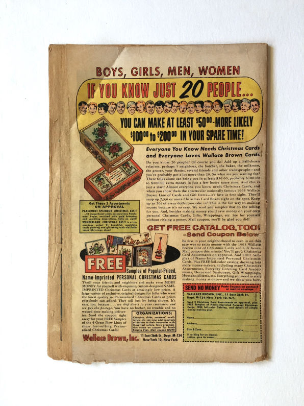 X-Men #1 Back Cover (Before)