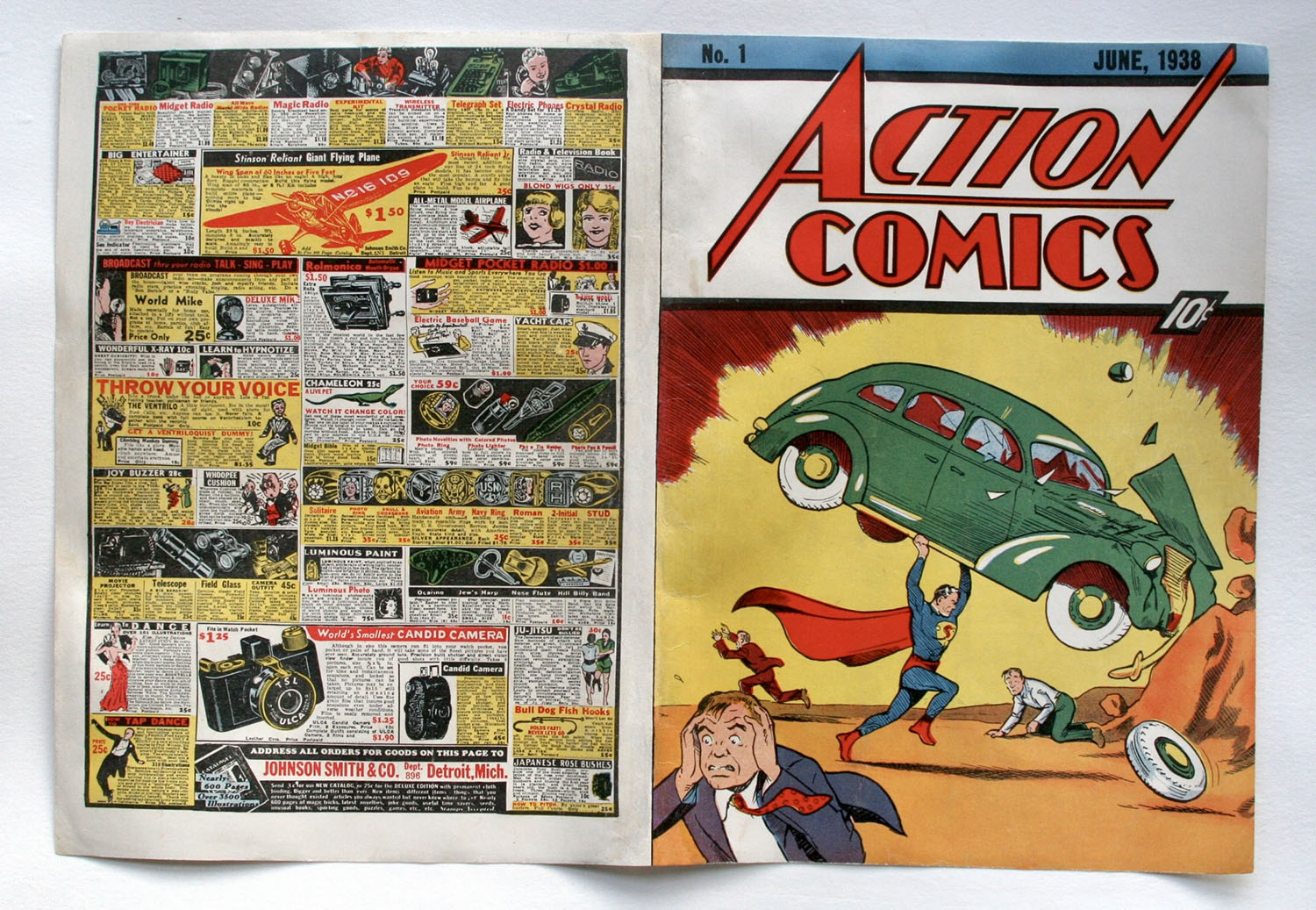 Action Comics - JUNE 1938, Front Cover and Spine, After
