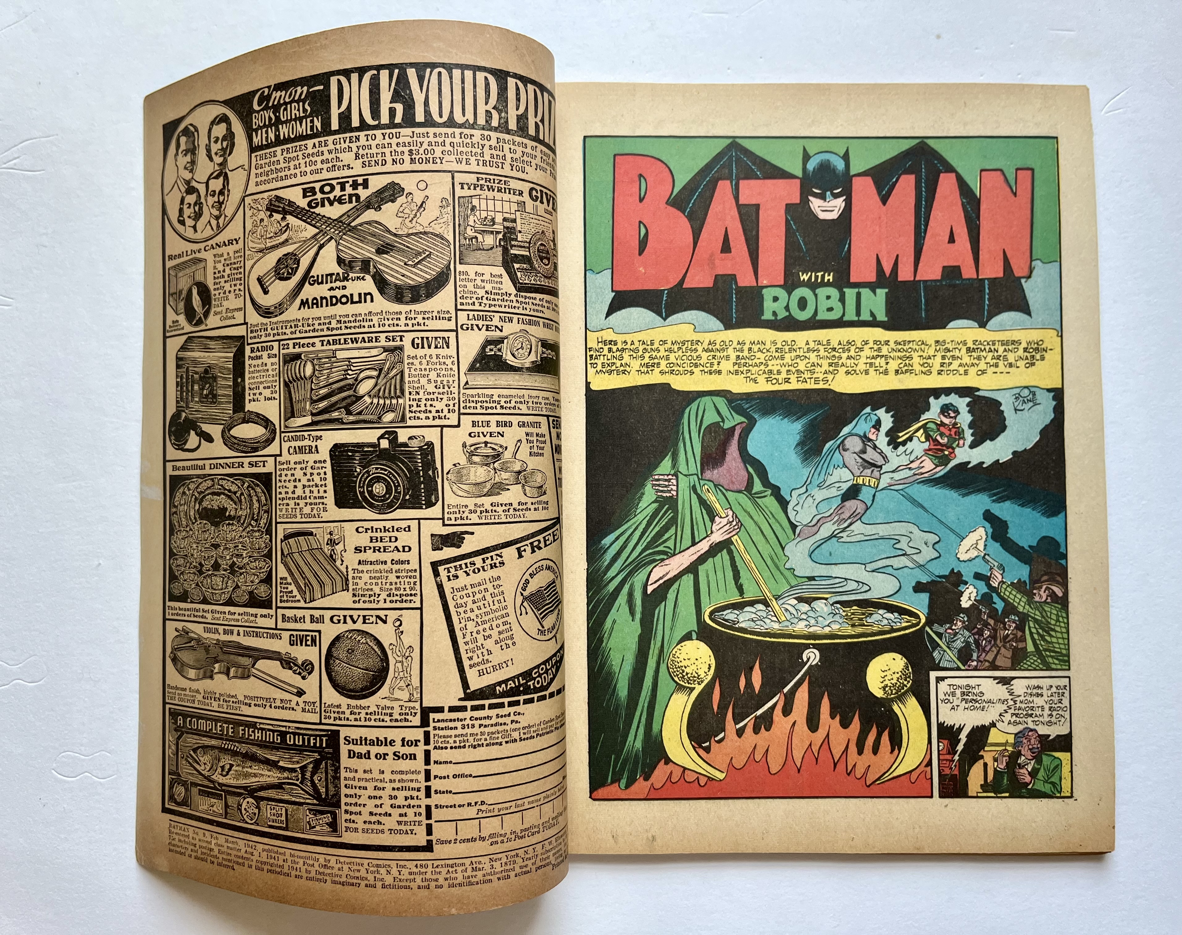 Batman #9, 1942, Int. Front Cover - After