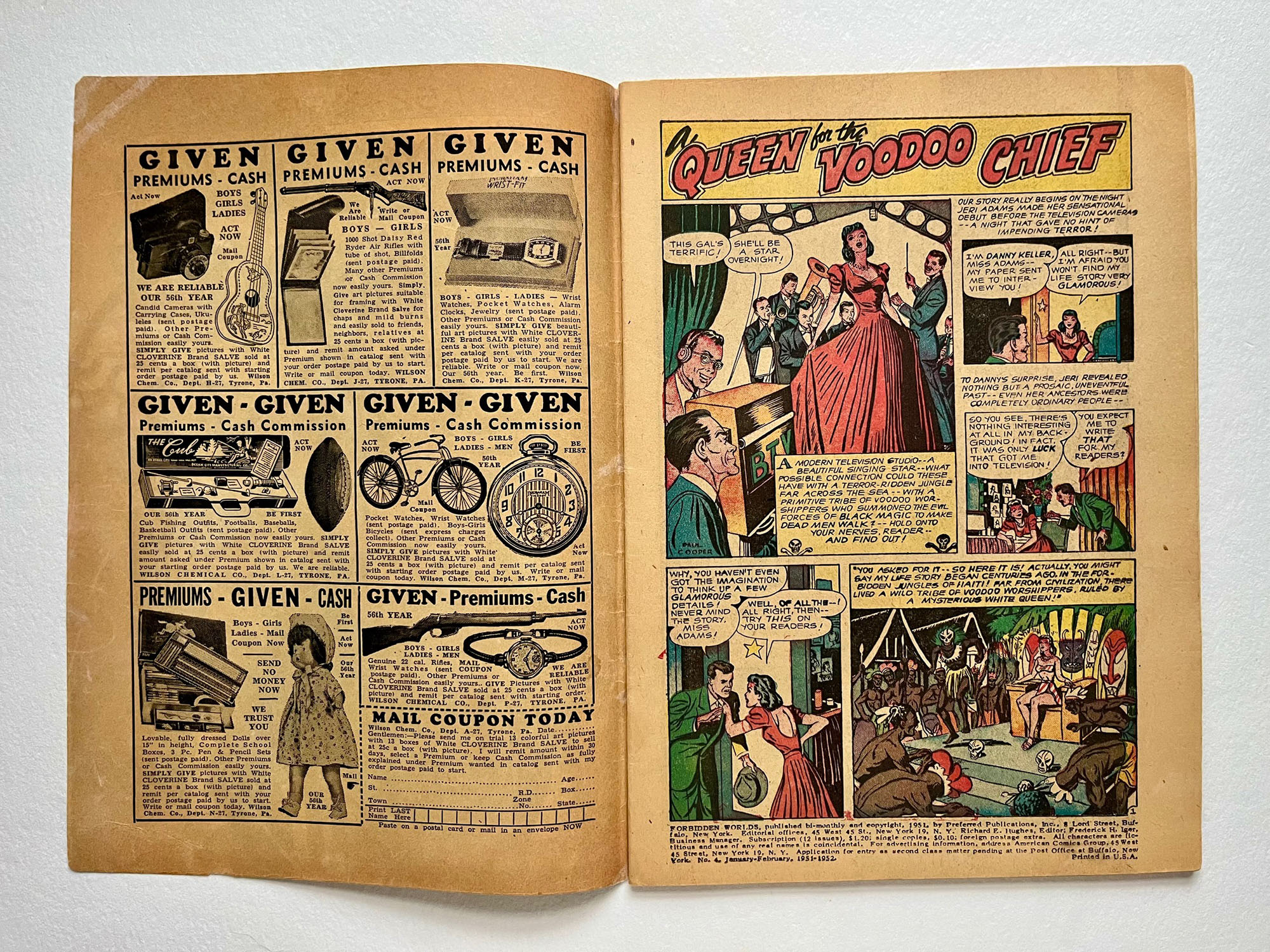 Forbidden Worlds #4, Int. Front Cover/1st Page (After)