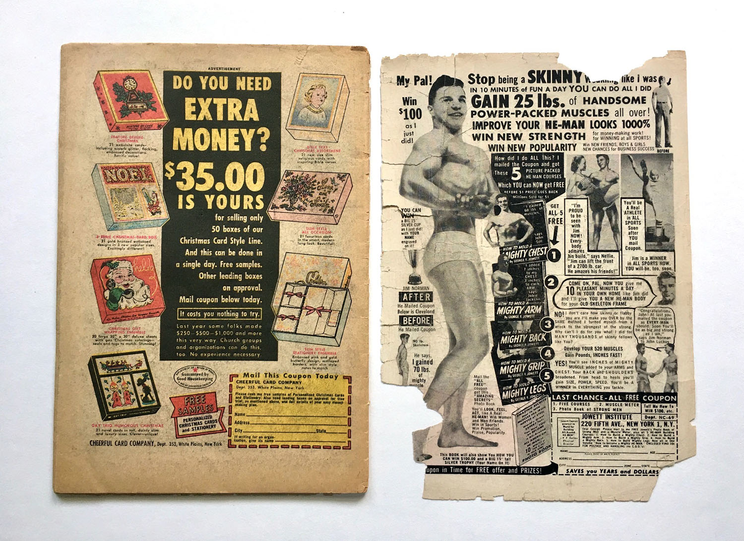 Showcase #4, 1956, back cover/last page cleaned and pressed.