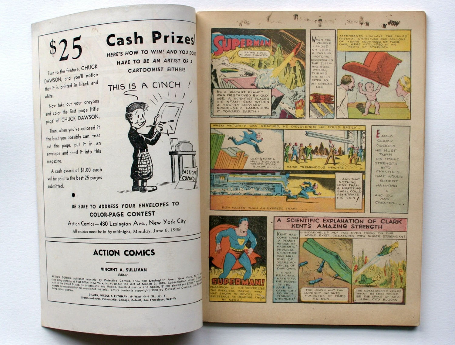 Action Comics - JUNE 1938, First Page, After