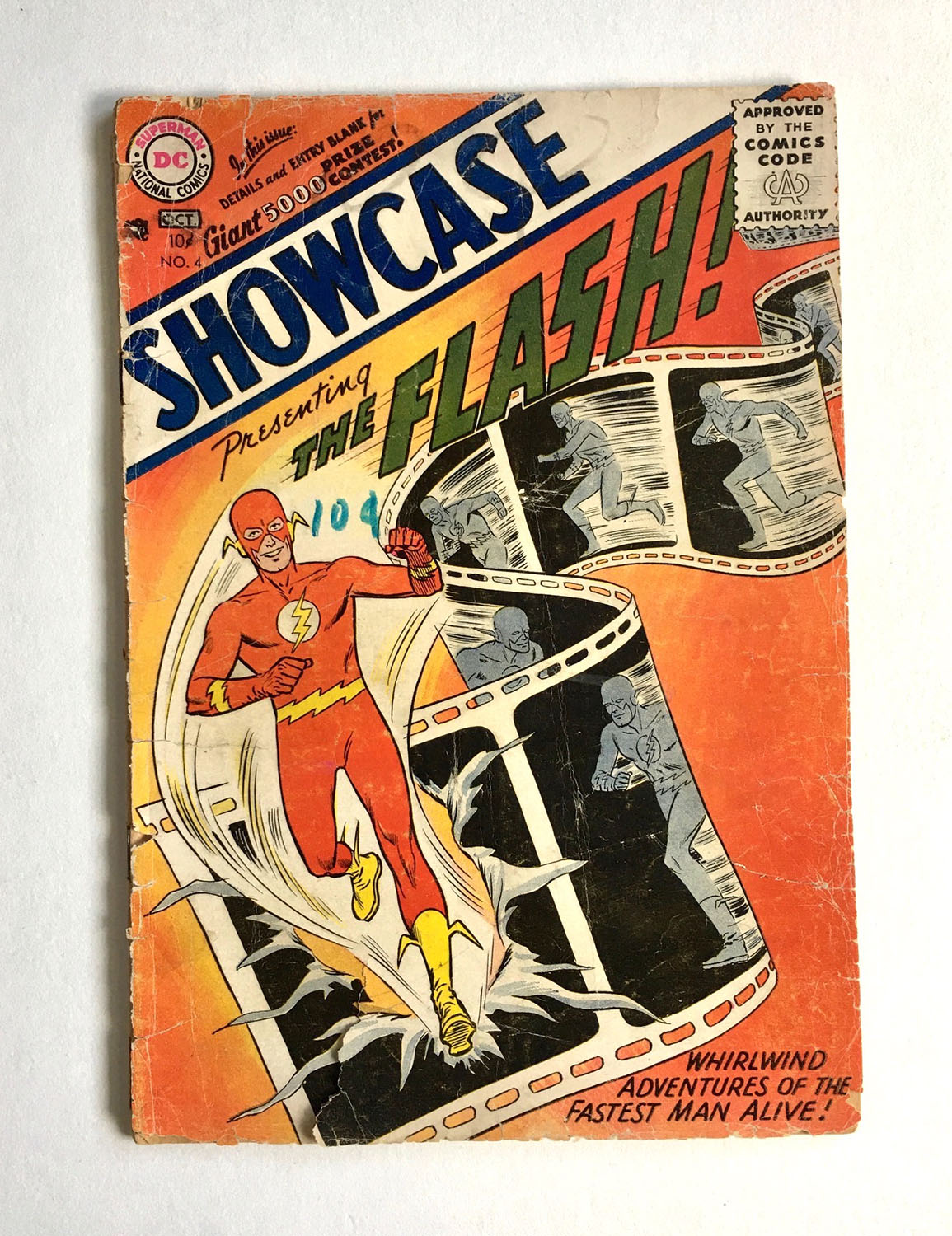 Showcase #4, 1956, front cover cleaned and pressed.