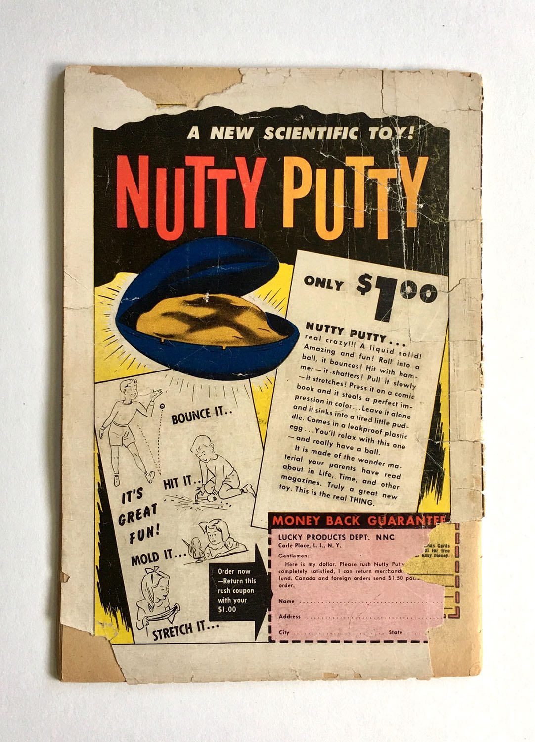 Showcase #4, 1956, back cover cleaned and pressed.